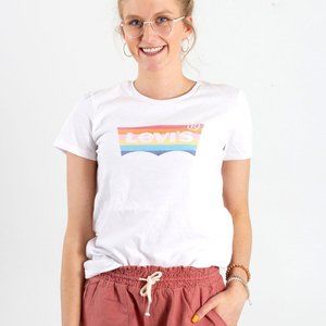 New Levis Womens Rainbow Graphic Tee T-Shirt - XL